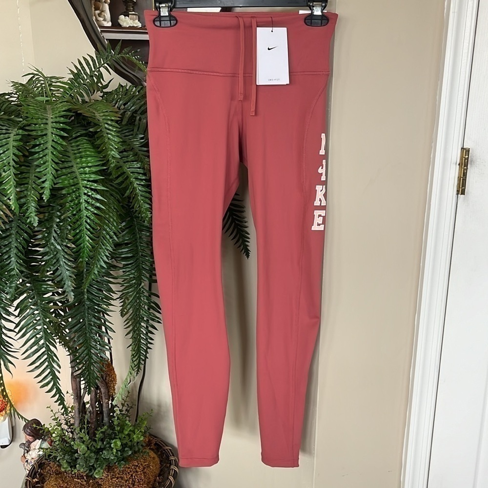 Brand New Nike Fast Running Leggings Mid Rise 7/8 Length Tight Fit Workout Gym